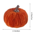 thumbnail image 4 of Fall Decor,Fall Decorations for Home,Velvet Pumpkins Decoration Artificial Fake Pumpkins,3IN Fabric Wrapped Pumpkin Ornaments for Home Kitchen Farmhouse(Orange), 4 of 6