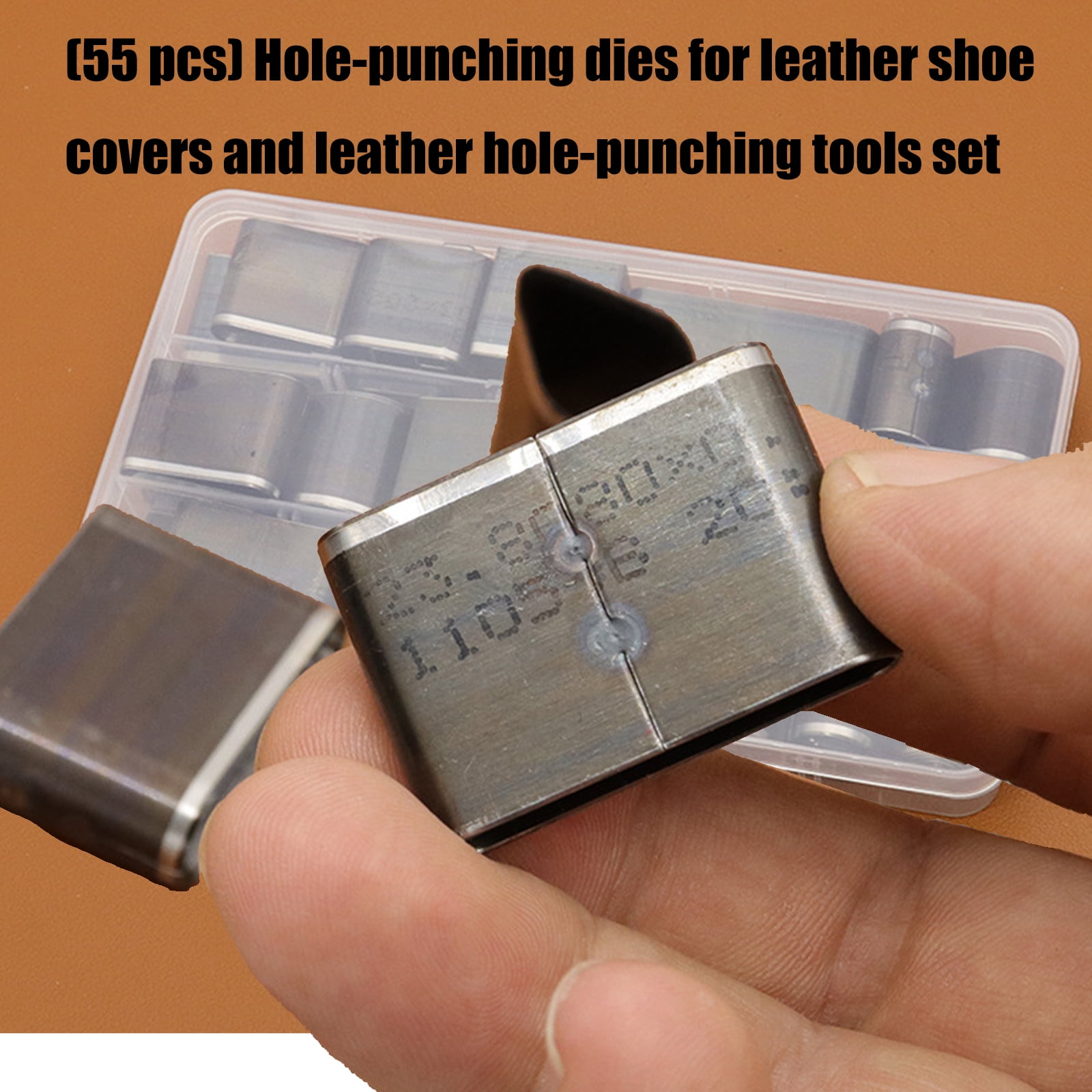 Steel Elliptical Hole Puncher with Multi-Purpose Tool for Leather Belts, Fabric
