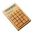 thumbnail image 1 of Calculadora solar CUTICAT de escritorio 12 dígitos de bambú pantalla LCD grande, 1 of 8