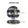 thumbnail image 3 of Multi-Shape Mdf Cork Coaster 4 Pieces Of Anti-Slip, Anti-Wear And Anti-Fouling 3.9in Easy To Clean And Stable Structure Plaid Fall Camo Royalblue_2 Round Shape, 3 of 7