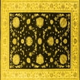 thumbnail image 1 of Ahgly Company Machine Washable Indoor Square Oriental Yellow Industrial Area Rugs, 6' Square, 1 of 4