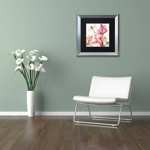 Trademark Fine Art "Dragonfly Morning I" Canvas Art by Color Bakery Black Matte, Silver Frame
