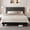 Dark Gray, variant on Virans King Size Bed Frame with Tufted Button Linen Headboard, Upholstered  Platform Bed Frame, No Box Spring Needed, Black