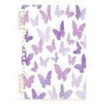 thumbnail image 2 of WOBOGO Purple Butterfly Notebook College Horizontal Grid Paper Ink Spill Resistant Water Resistant Cover 8.3x5.7x0.4in, 2 of 8