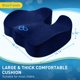 thumbnail image 3 of Cojín de asiento BlissTrends de espuma viscoelástica gruesa para oficina, azul, 3 of 7