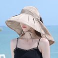 thumbnail image 2 of FUZHIQ Women's Wide Brim UV Protection Sun Hat with Neck Flap, Foldable Bucket Hat with Adjustable Chin Strap for Beach, Hiking, Summer Outdoor Activities, 2 of 4