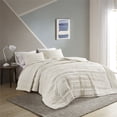thumbnail image 2 of Ensemble de Couvre-Lit Moderne 3 Pcs 100 % Coton Ivoire, 2 of 11