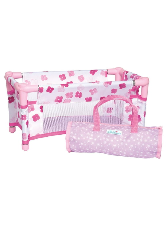 Manhattan Toy Baby Stella Take Along Baby Doll Crib Accessory Set for 12" and 15" Soft Dolls