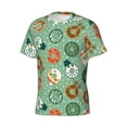 thumbnail image 5 of Qekee Christmas Donuts Classic Fit T-Shirt Men's Shirt Men's Tight Short Sleeves for Exercise, Running, Mountaineering - Christmas Donuts, 5 of 9