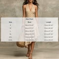 thumbnail image 4 of VBVC Women's Halter V Neck Asymmetrical Midi Dress , Ladies' Ruffle Hem Sleeveless Cocktail Dress , Summer Party Vacation Dresses For Women,Khaki,S-3XL, 4 of 6