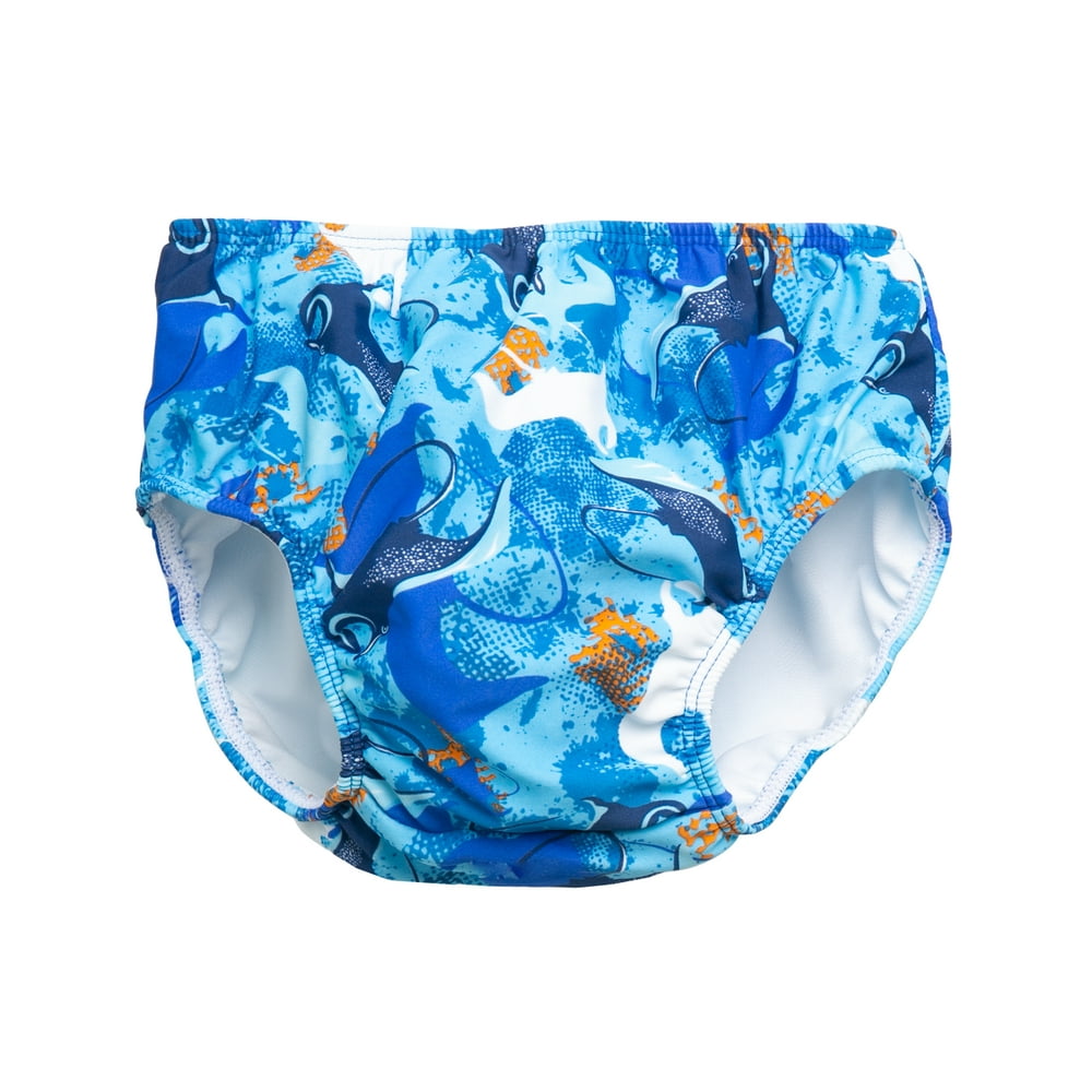 SunBusters Boy's Reusable Swim Diapers, Ocean Manta Ray, Large