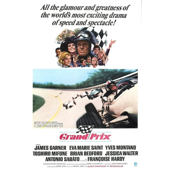 Grand Prix James Garner Eva Marie Saint Poster Art 1966. Movie Poster Masterprint (24 x 36)