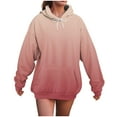thumbnail image 5 of UngA Fall Clothing Oversized Sweatshirt for Women Women's Winter Fall Slim Artificial Short Velvet Long Sleeve Hooded Sweatshirts with Pockets Rose Gold,3XL, 5 of 6