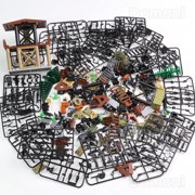 1lb WW2 Military Gear Pieces with Ghille Suit - Army Accessory Toy Set for Soldier Figures- Compatible with Major Brands Minifigures