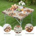 thumbnail image 4 of Vintage Style Floral Table Cover 34x34 Inch Square, Bohemian Print Elastic Tablecloth for Indoor Dining Room Kitchen Table, 4 of 6