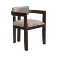 thumbnail image 4 of Noble House Dining Chair with Armrest Set of 2,Polyester Linen Blend Fabric,Espresso, 4 of 8