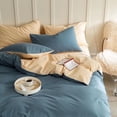 thumbnail image 2 of Namzi Bed Sheets Set, Bedding Sheets Pillowcases Kit, Twin Bed Set, Hotel Bedding, Home Decor(Blue Apricot), 2 of 4