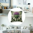 thumbnail image 5 of nygtbtfer Throw Pillows Cover  Green Curl Scottish Thistle Flower  Leaf Nature Purple Scotland Heraldic Pattern British Celtic Cushion Case Cotton Linen for Fall Home Decor 22x22in, 5 of 7
