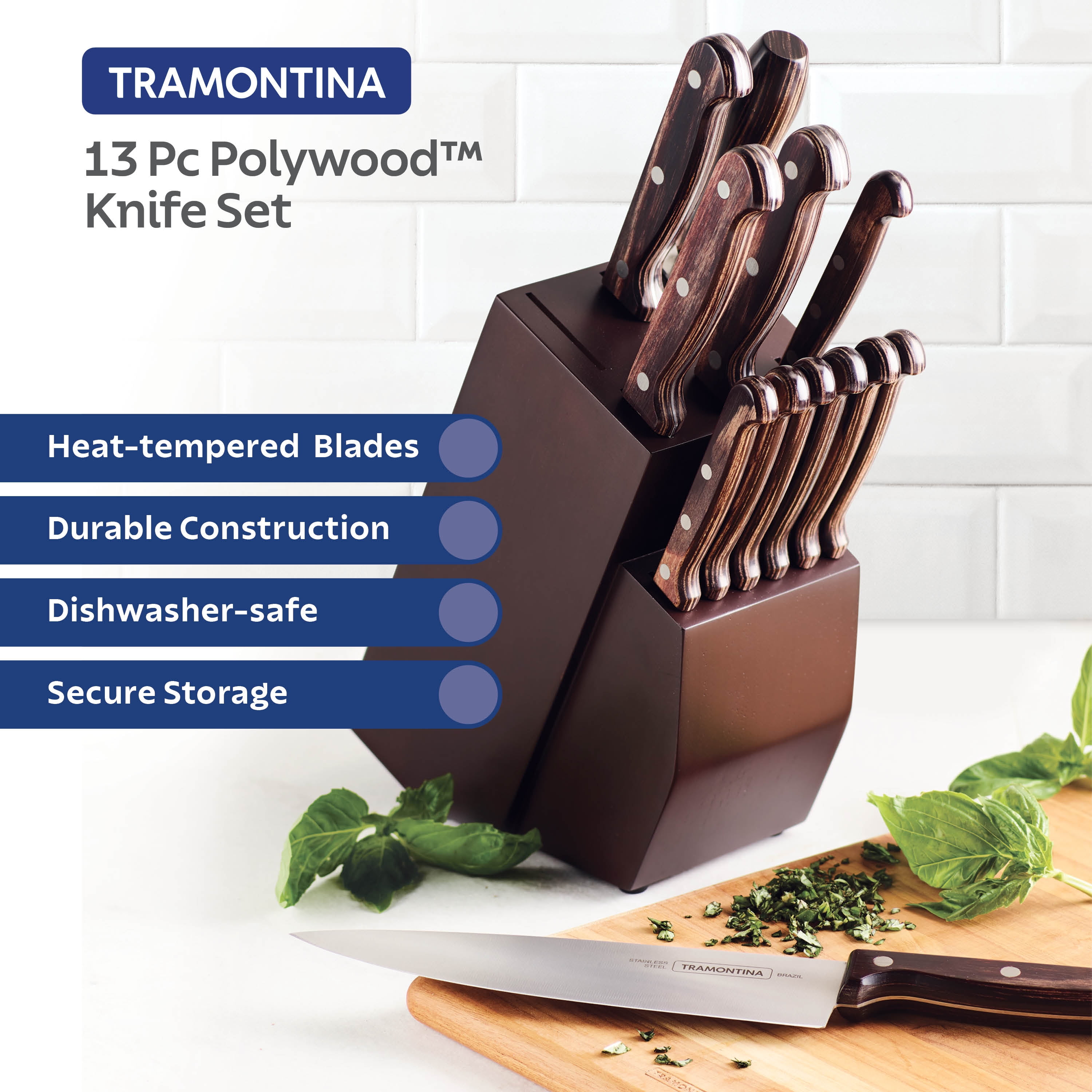 Tramontina 80019-401SET Six Piece Colorado Steak Knife Set - Polywood Handle