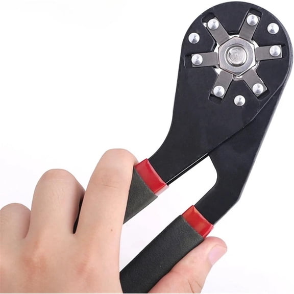 Automatic Adjustable Wrench External Hexagon Multifunction Key Magic Flex Head Pipeline Universal Hex Spanner Hand Tool(6 inches)