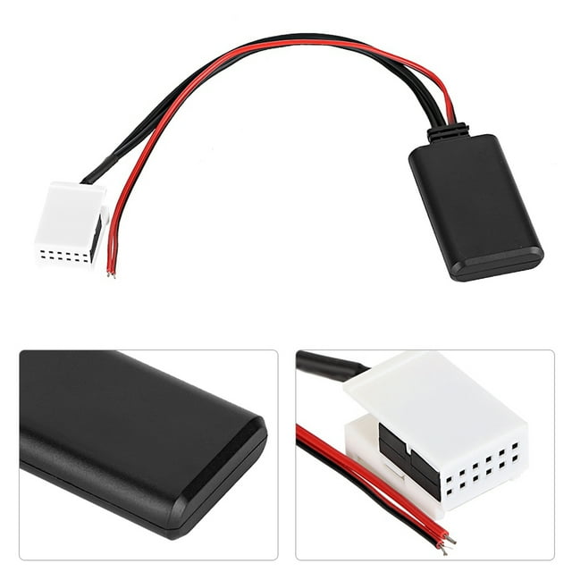 Adaptador Aux de Vehículo de AutomÓVIL DE 12 PINES 12V Cable de audio, Protocolo 4.0, Audio de Alta Fidelidad, Apto Para McD 510 RCD 200 210 300 310 500 510