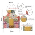thumbnail image 7 of Pioneer Flower Floral Print Pattern Apron-Garden Aprons for Women with Pockets-Cotton Linen Waterproof Kitchen Cooking Gardening Aprons Adjustable for Kitchen,Cooking,BBQ and Salon 33x27 Inch, 7 of 7