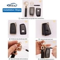 thumbnail image 4 of LAICAIW pour Lexus Key Fob Cover Soft TPU Full Protection Smart Car Key Protector with Black Leather Keychain Lanyard Fit for Lexus RX is ES GS LS NX RS GX LX LC 2 3 4 Buttons Smart Key Fob Case(BP-L, 4 of 6