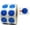 Blue, variant on Pink Transparent Dot Stickers | 0.5" Inch Round | 1000 Pack