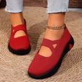 thumbnail image 2 of Rokment Womens Vintage Athletic Orthopedic Arch Support Walking Sneakers Comfortable Stretchy Solid Knit Platform Slip on Nursing Tennis Shoes, 2 of 7