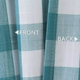 thumbnail image 2 of Coolmee Short Cafe Curtains, Buffalo Checkered Backout Curtains with Rod Pocket for Living Room (28W×30L, Blue ,Set of 2 ), 2 of 7