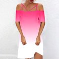 thumbnail image 2 of SEMPAI Summer Dress for Women Bodycon Dresses Short Sleeve Dress Crewneck Solid Above the Knee Summer Dresses for Women Gift for Mom Loose Flowy, 2 of 4