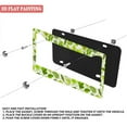 thumbnail image 3 of 2Packs License Plate Frames with Vibrant Green Leaf Pattern Design Includes Screws & Caps Full Accessories Included Size 6. 3x12. 2inch(16x31cm), 3 of 8