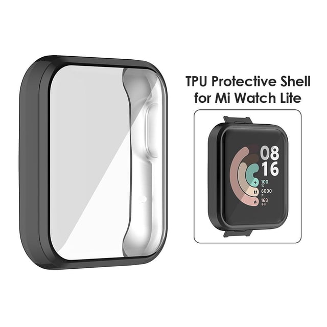Funda Protectora de Pantalla para Xiaomi Mi Watch Lite Redmi Watch (Negro)