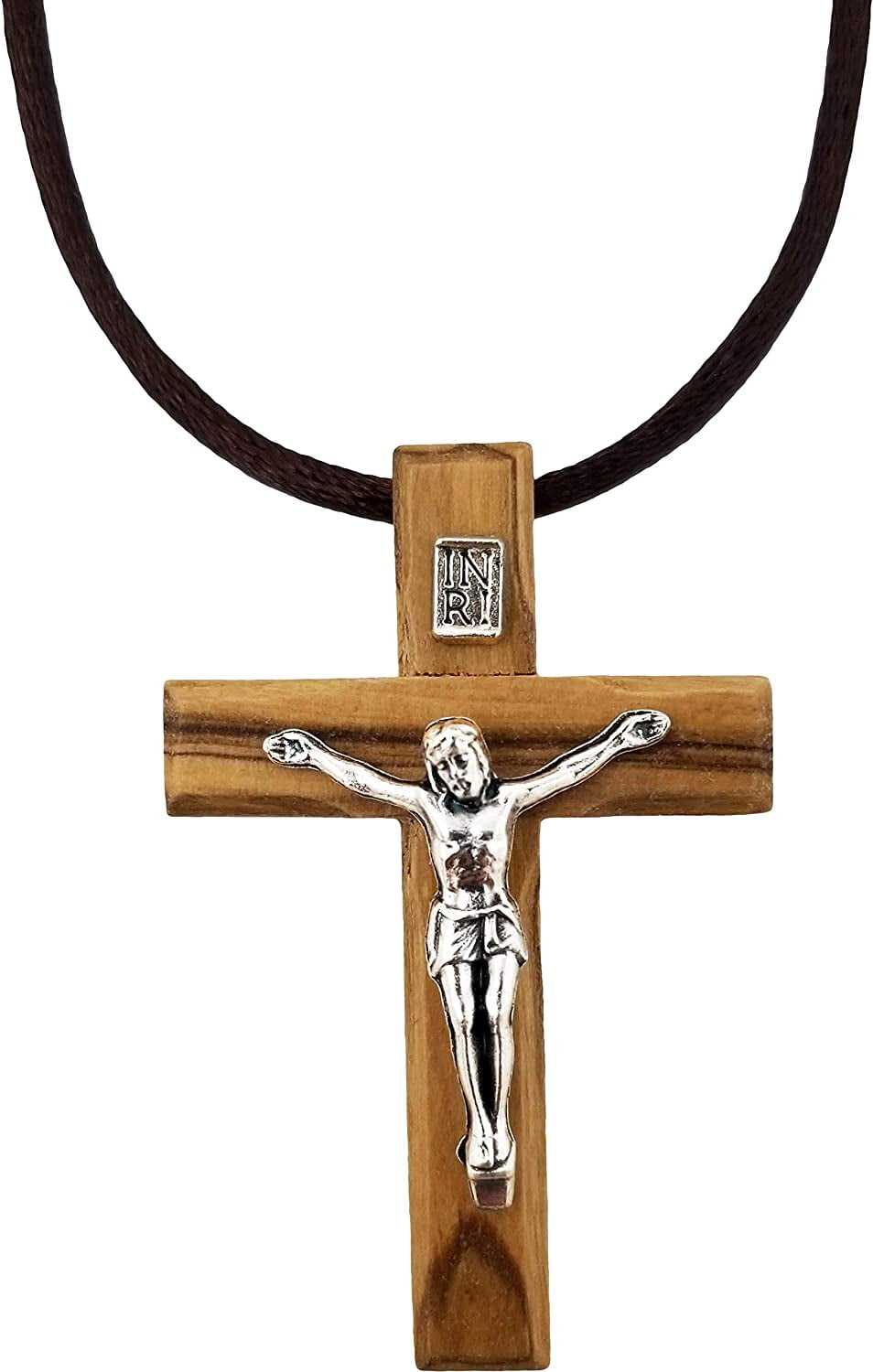 jesus necklace wood