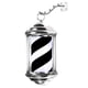 thumbnail image 1 of Letrero para tienda de peluquería, poste de luz giratorio para barbero, con soporte para colgar, montado en la pared para fiestas en interiores y exte 32cm Negro Blanco, 1 of 8