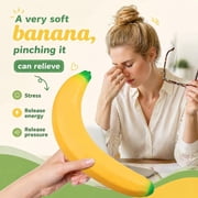 18 Giant Banana Squishy Toys, Jumbo Fake Slow Rising PU Foam Squeeze Banana For Students, Professionals For Stress Relief