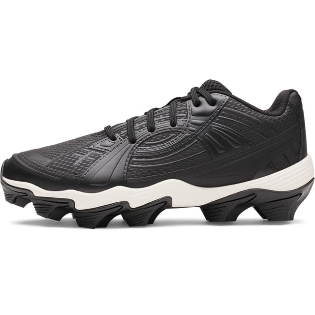 Tacos de softball Under Armour Glyde Sola para mujer, negros, talla 7.5 US