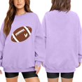 thumbnail image 2 of TOMVIGX Game Day Outfits for Women Crew Neck Oversized Cute Sweatshirt Team Fans Touchdown Tops Sunday Funday Tailgate Party Pullover, 2 of 5