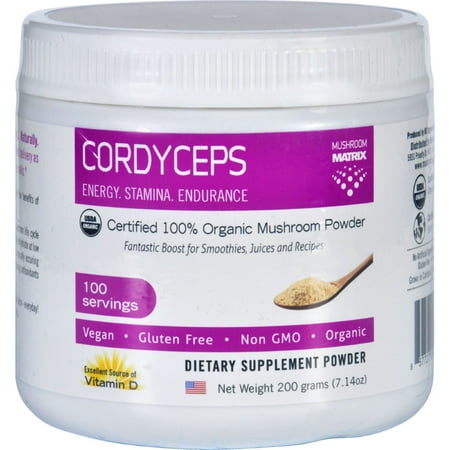 Cordyceps Mushroom - Mushroom Matrix Cordyceps Militaris - Organic - Powder - 7.14 oz