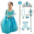 thumbnail image 1 of Elsa Robe pour Filles Costume Enfant Robe de Princesse Déguisement Cosplay Robe de Fête pour Enfants avec Accessoires, 1 of 7