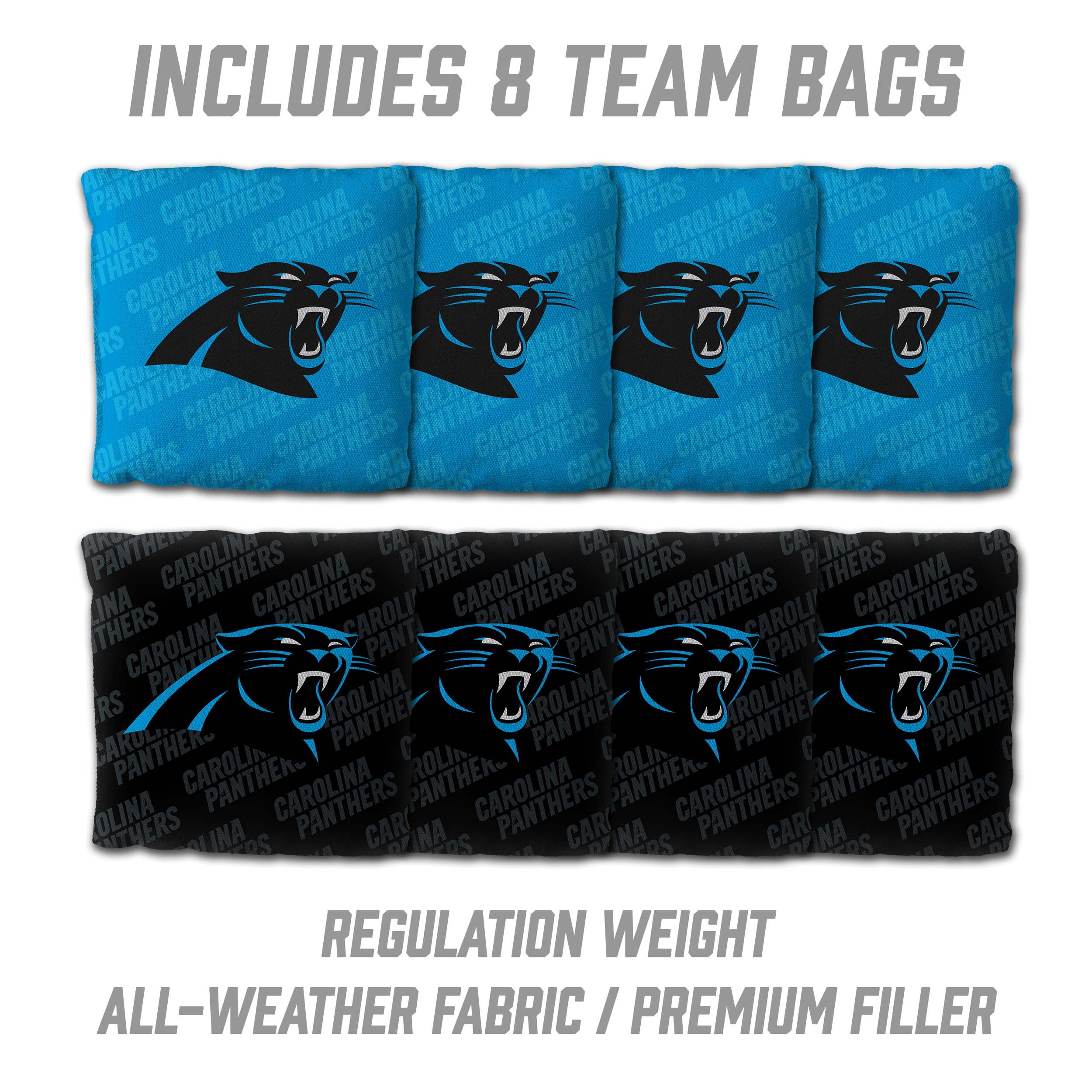 YouTheFan NFL Carolina Panthers 2x4 Slogan Series Cornhole