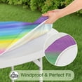 thumbnail image 5 of Colorful Watercolor Stripe Pattern Round Fitted Tablecloth with Elastic Edge,Dining Table Cover Waterproof,Outdoor Round Tablecloth for Camping,Dining,Indoor and Outdoor, 5 of 7