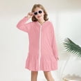 thumbnail image 6 of XXWXYD Girls Cover Up Swimsuit Hooded Terr𝗒 Bathing Suit Dress Sunglasses Zipper Short Sleeve Ruffl𝖾 Beach Pool Quick-Dry UV Protectio𝗇, 6 of 9