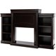 thumbnail image 1 of 70 Inch Modern Fireplace Media Entertainment Center Sturdy MDF Large Storage Bookcase Multipurpose 2-in-1 Classic TV Stands My Lux Decor Round, 1 of 9
