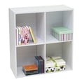 thumbnail image 4 of Kings Brand Furniture White Wood 2-Tier 4-Shelf Bookcase – Storage Organizer for Kids, Teens & Adults, 4 of 7