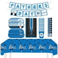 thumbnail image 4 of Fmbmuo 1 Pcs Father's Day Fashion Prints Tablecloth Paper Party Decorations, Blue Decorative Whimsical Supplies Kit for Birthday of Father, 4 of 5