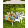 thumbnail image 4 of Outdoor Tablecloth with Umbrella Hole for Patio/Picnic/Party/Camping, Yellow Sunflower Daisy Waterproof Table Cloth Rectangle Table Cover Washable, Spring Butterfly Country Pastoral 52"x 70", 4 of 7