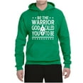 thumbnail image 2 of Wild Bobby Be The Warrior God Called You To Be Inspirational/Christian Unisex Graphic Hoodie Sweatshirt, Kelly, Medium, 2 of 5