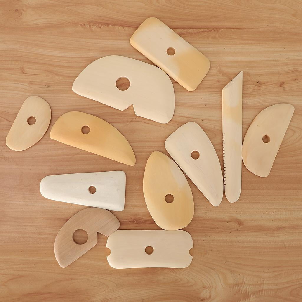 Milageto 2x 11pcs Clay Ceramic Pottery Sculpt Tools Graving Tools Embossing Scraper