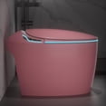thumbnail image 2 of WinZo Luxury Smart Toilet With Bidet Seat, Elongated Egg Shaped Modern Design, Auto Open Auto Flush, Adjusted Heated Seat, Warm Water and Dryer, Night Light, Side Buttons, Pink, 2 of 8